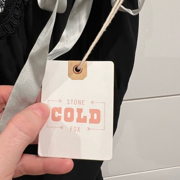 NWT Stone Cold Fox black lani slip dress - Picture 9 of 11